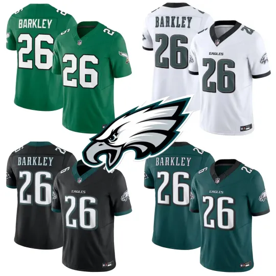 Discover Men's Eagles #26 Saquon Barkley Limited Jersey Stitched Jersey All Size