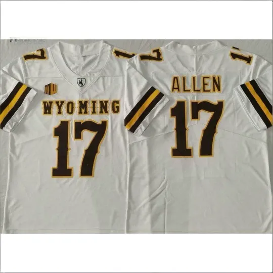 #17 Josh Allen Wyoming Jersey Brown Men's Jersey All Sizes S-3XL