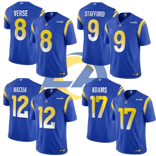 Discover Men's LA Rams 2025 Game Player Royal Jersey