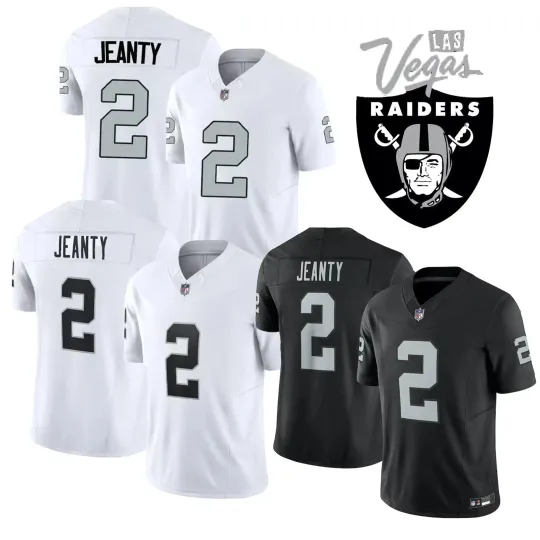 NWT Men's/Youth Raiders #2 Ashton Jeanty Game Player Jersey