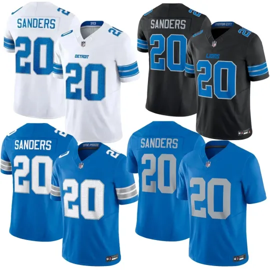 Discover NWT Men's Lions #20 Barry Sanders Collection Player Stitched Jersey