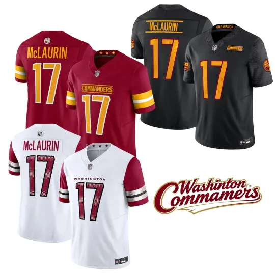 Discover NWT Men's Commanders #17 Terry McLaurin Game Player Jersey