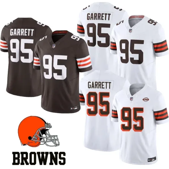 Men's Browns #95 Myles Garrett Collection Jersey