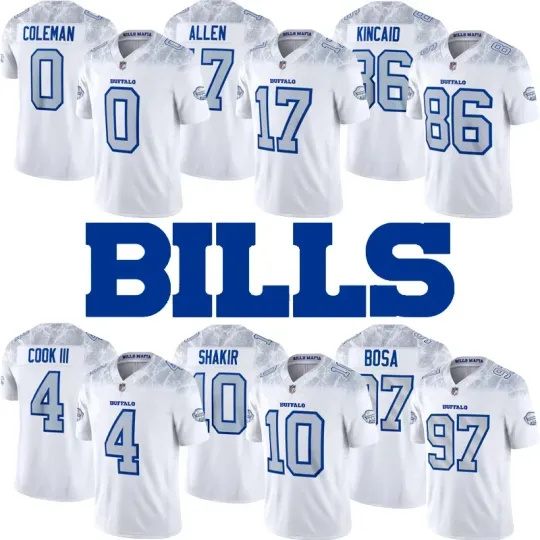 Discover Men's Bills White 2025 Rivalries Collection   Player Jersey