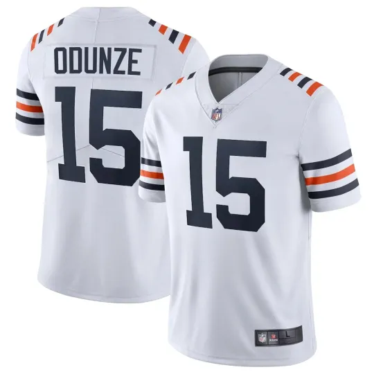 Discover NWT Men's Bears #15 Rome Odunze White Alternate Player Jersey