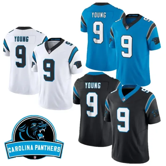 Discover NWT Men's Panthers #9 Bryce Young Collection Player Jersey