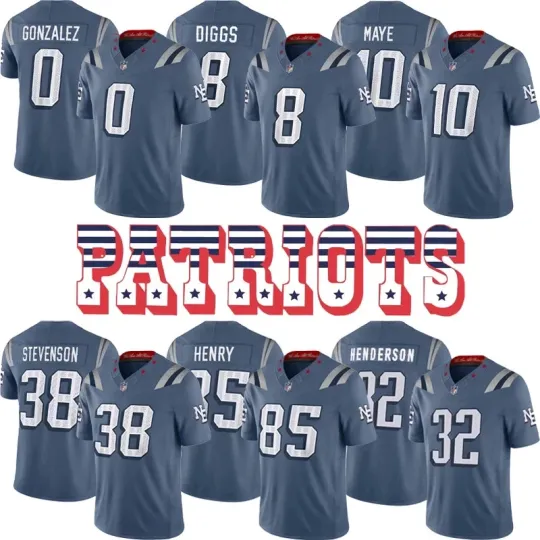 Discover Men's Patriots Storm Blue Rivalries Collection Game Player Jersey