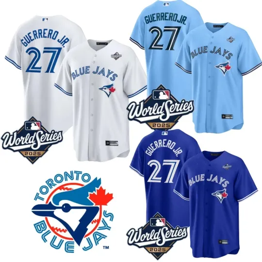 Discover NWT Men's Jays Vladimir #27 Guerrero 2025 World Series Stitched Jersey S-3XL