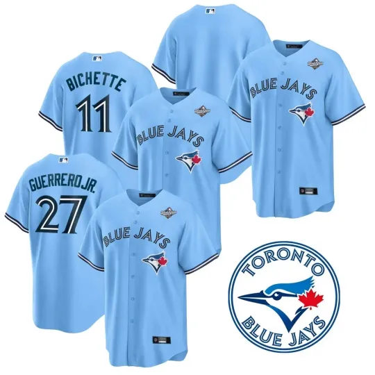 Discover Men's Blue Jays Powder Blue 2025 World Series Limited Player Stitched Jersey NWT