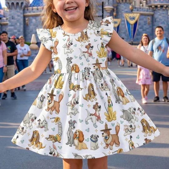 Discover Sweet Puppy Animal Ruffle Dress, Disney Dogs Pluto Lady Tramp Outfit, 101 Dalmatians Costume, Furry Friend Birthday Gift Trip