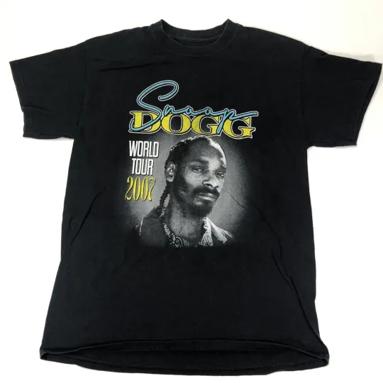 Snoop Dogg World Tour 2007 Vtg Concert Shirt Black Hip Hop Rap Tee