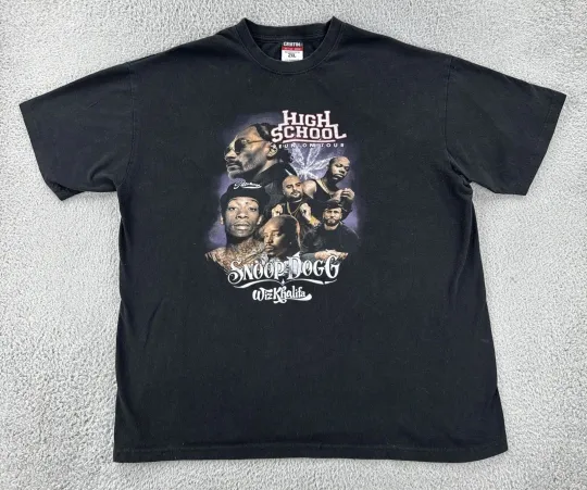 Griffin Mens Black T Shirt Snoop Dogg Wiz Khalifa High School Reunion Tour