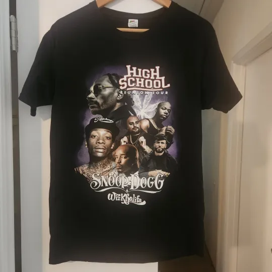 Gangsta Grillz High School Reunion Tour Snoop Dogg Wiz Khalifa Tshirt Mens
