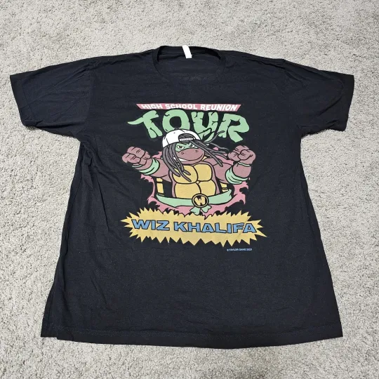 Snoop Dogg Wiz Khalifa High School Reunion TMNT Tour Shirt Concert Hip Hop Rap