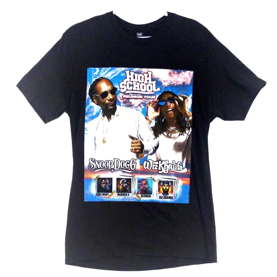 Snoop Dogg Wiz Khalifa Reunion Tour Black Tee