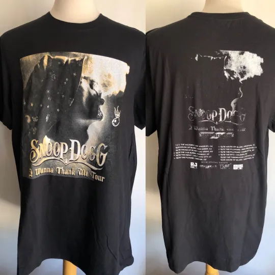 Discover SNOOP DOGG (2019) Men's "I Wanna Thanks Me" Tour Dates Hip Hop T-Shirt