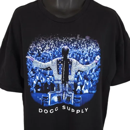 Snoop Dogg T Shirt Mens Size Large Black Dogg Supply Rap Hip Hop