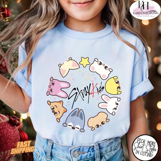 Discover Stray Kids Cute Animals Shirt, K-pop Stray Kids T-shirt, Adorable Cartoon Animals Tee