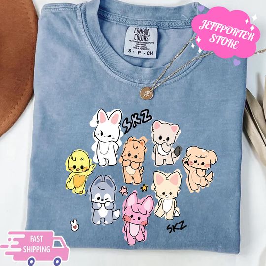 Discover Stray Kids Skzoo Comfort Colors Tee, Kpop Shirt