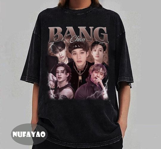 Discover Bang Chan Stray Kids T-Shirt, Kpop Fan Unisex Tee
