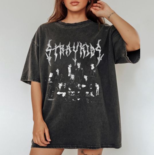Discover Stray Kids Skz Vintage Music Comfort Colors Shirt, Straykids Zoo Evil Shirt, KPop Fan Shirt, Gift for Women and Men