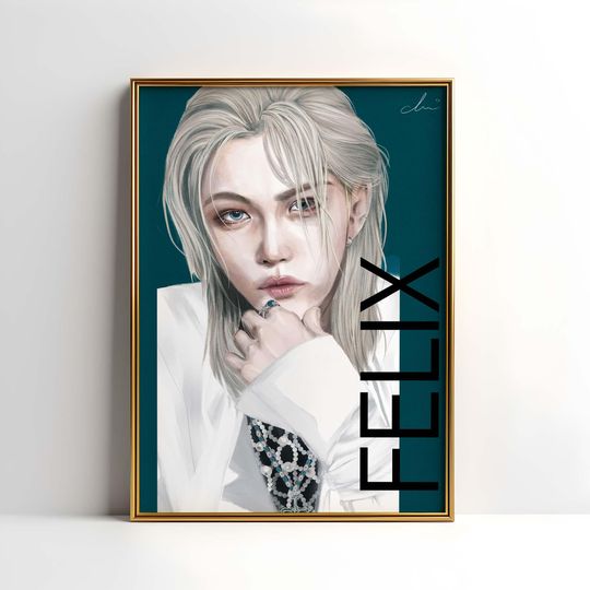 Discover Stray Kids Felix Poster - Kpop Digital Print, SKZ Merch, Printable Fan Art