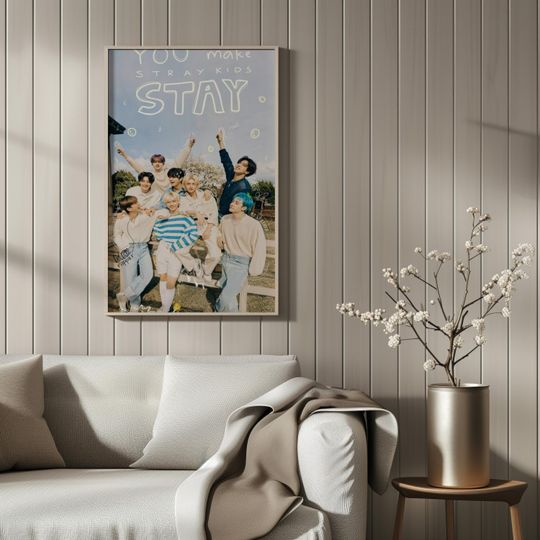 Discover Stray Kids K-Pop Group Vertical Poster, Digital Print Wall Art, Music Fan Home Decor