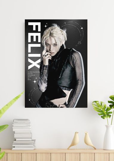 Discover Felix Stray Kids Poster - K-Pop Vertical Wall Art