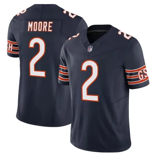 Discover Men's/Youth 2025 Bears D.J. Moore #2 Navy Limited Jersey
