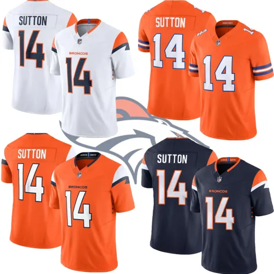 Discover Courtland Sutton #14 Broncos Men's/Youth 2025 Player  Jersey