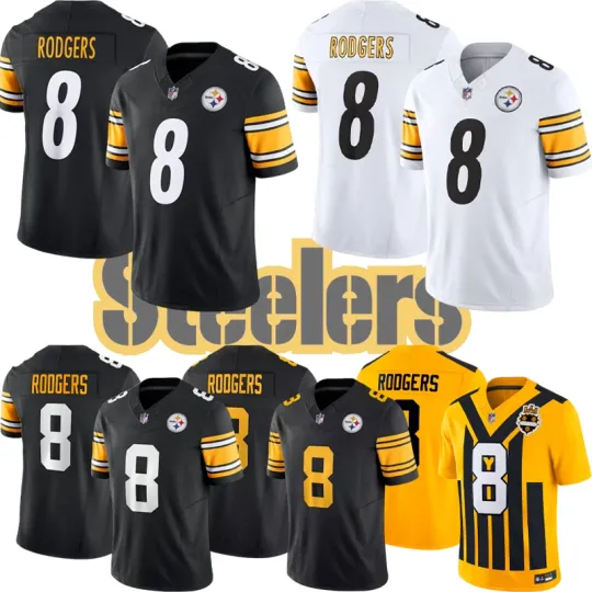 Discover NWT Men's/Youth Steeler #8 Aaron Rodgers Player Limited Jersey