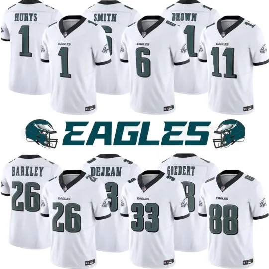 Discover 2025 Men's/Youth Eagles White Alternate Game Player Jersey