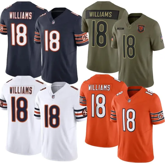 Discover 2025 Bears #18 Caleb Williams Men's/Youth Limited Jersey