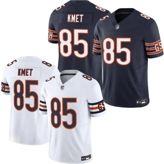 Discover Men's Bears #85 Cole Kmet Navy/White Player Jersey