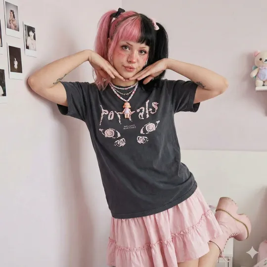 Discover Melanie Martinez Portals T-Shirt Trilogy Tour Graphic Tee Black