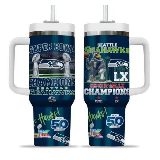2026 Seatle Seahawks Super Bowl Champions Stainless Tumbler 40oz