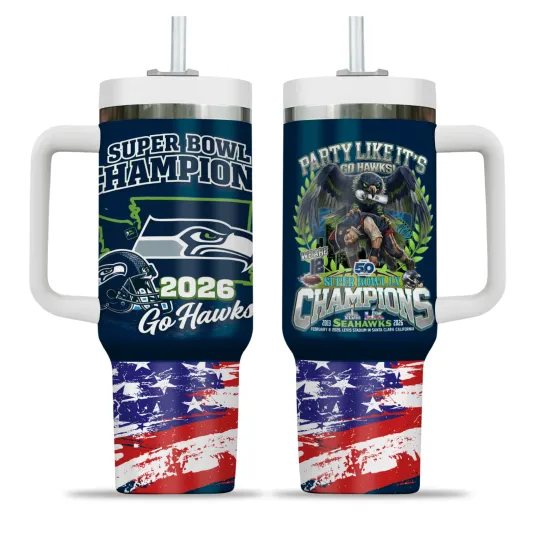 2026 Seatle Seahawks Super Bowl Champions Stainless Tumbler 40oz