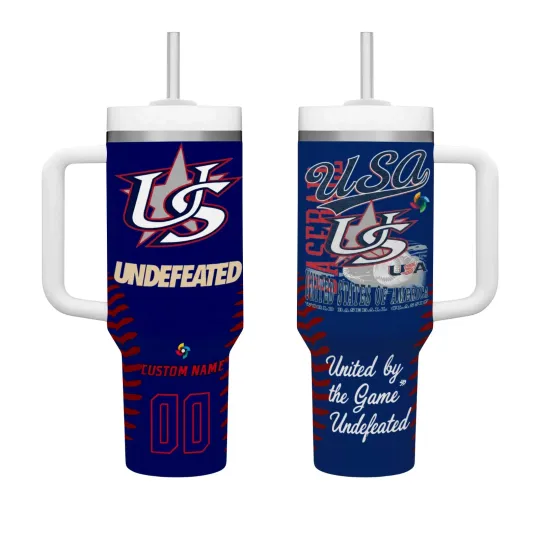 Discover Personalized 2026 World Baseball Classic USA Team Stainless Tumbler 40oz