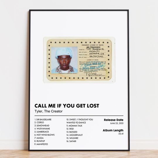 Tyler, The Creator Call Me if You Get Lost Album Poster