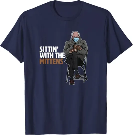Discover Bernie Sanders Meme Sittin With The Mittens Bernie Unisex T-Shirt