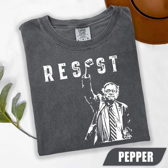 Discover Bernie Sanders Resist Shirt, Anti Trump T-shirt, Leftist Political Tee, Socialist Shirt