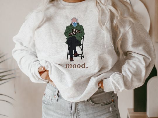 Discover Bernie Sanders Mitten Sweatshirt, Bernie Sanders Inauguration Crewneck, Bernie Sanders Gift