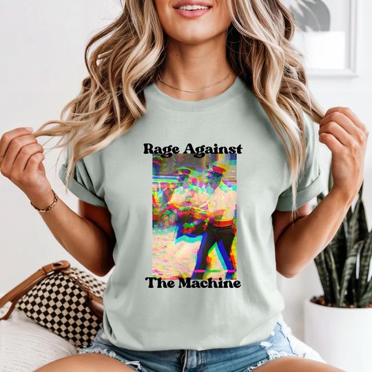 Discover Bernie Sanders Arrest T-Shirt, Rage Against Machine Protest Graphic Tee