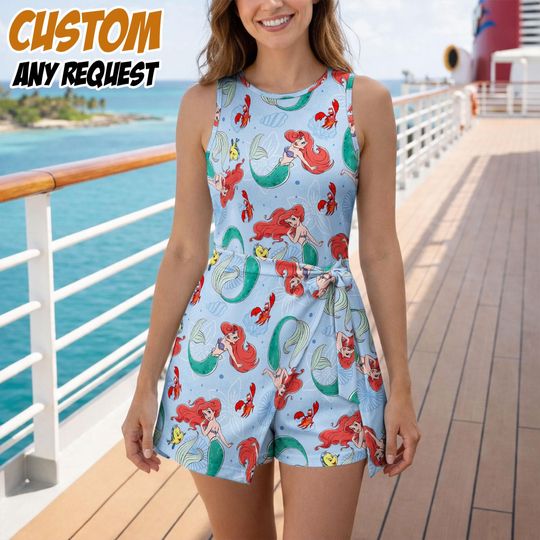 Discover The Little Mermaid Ariel Tennis Dress Skirt, Mermaid Ariel Princess Dress, Casual Summer Sport Outfit