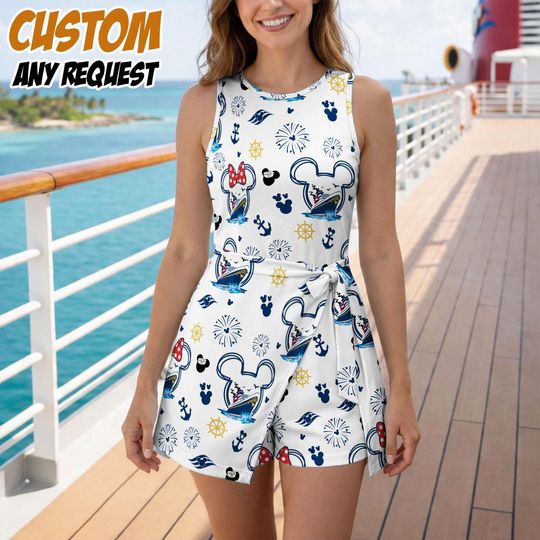 Discover Disney Cruise Trip 2026 Tennis Dress Skirt, Mickey and Friends Outfit, Disney Cruise Vacation Dress, Summer Gift For Her