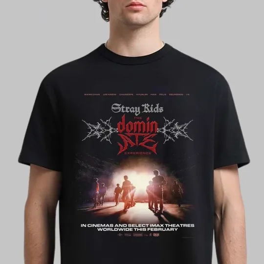 Discover Stray Kids The DominATE Experience World Tour February 2026 Concert T-shirt