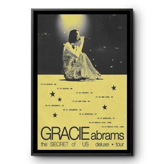 Gracie Abrams The Secret of Us Deluxe Tour 2025 Poster