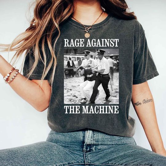 Discover Bernie Sanders, Fight Oligarchy Tour Shirt, Political Activism T-Shirt,1963 Arrest Photo, Rage Against, Resistance Tee