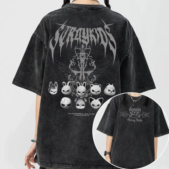 Discover Stray Kids Dominate SKZOO World Tour US 2025 Kpop Evil SKZ T-Shirt