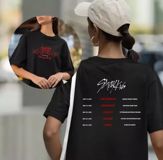 Discover Stray Kids World Tour 2025 Tshirt, Stray Kids Europe Shirt, dominATE SKZ Tshirt